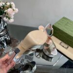 Gucci Women GG Horsebit Platform Sandal Gold Silver Metallic Leather High 13 CM Heel - Imagen 10