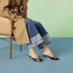 Gucci Women GG Interlocking G Mule Black Leather Square Toe Leather Mid-Heel - immagine 11