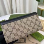 Gucci Women GG Marmont Leather Continental Wallet Beige Ebony GG Supreme Canvas - Image 7