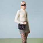 Gucci Women GG Marmont Mini Shoulder Bag Black Patent Matelassé Chevron Leather - Image 11