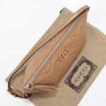 Gucci Women GG Marmont Shoulder Bag Rose Beige Matelassé Chevron Leather - Image 7