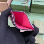 Gucci Women GG Matelassé Card Case Pink Leather Double G Four Card Slots – Image 9