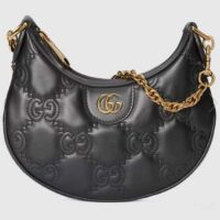 Gucci Women GG Matelassé Mini Bag Black GG Matelassé Leather Double G (3)