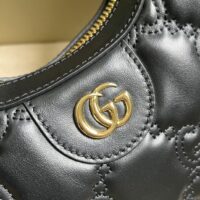 Gucci Women GG Matelassé Mini Bag Black GG Matelassé Leather Double G (3)