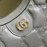 Gucci Women GG Matelassé Mini Bag Grey GG Matelassé Leather Double G - Imagen 7