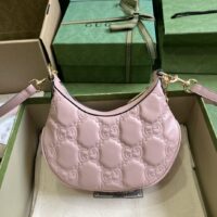 Gucci Women GG Matelassé Mini Bag Light Pink GG Matelassé Leather Double G (2)