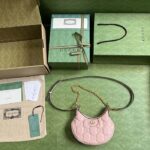 Gucci Women GG Matelassé Mini Bag Light Pink GG Matelassé Leather Double G - Image 8