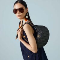 Gucci Women GG Matelassé Small Shoulder Bag Black Double G Zip Closure (2)