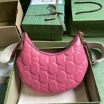 Gucci Women GG Matelassé Small Shoulder Bag Pink Double G Zip Closure - Image 3