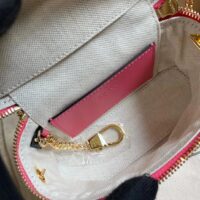 Gucci Women GG Matelassé Top Handle Mini Bag Pink Leather Double G (3)