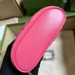Gucci Women GG Matelassé Top Handle Mini Bag Pink Leather Double G - Imagen 6