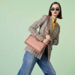 Gucci Women Ophidia GG Small Shoulder Bag Pink Canvas Double G - Image 11