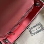 Gucci Women Petite GG Mini Shoulder Bag Pink Leather Double G - immagine 7