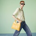 Gucci Women Petite GG Small Tote Bag Yellow Leather Double G - Imagen 11