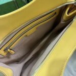 Gucci Women Petite GG Small Tote Bag Yellow Leather Double G - Imagen 10