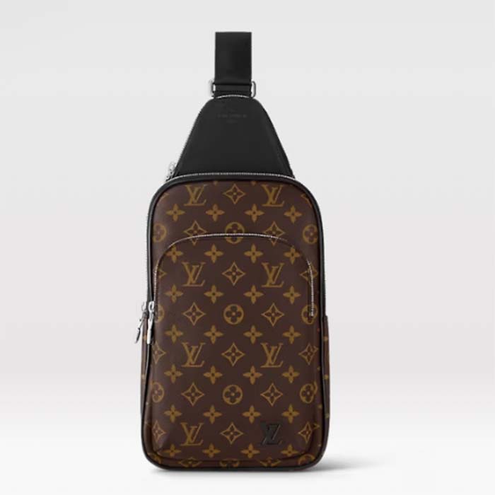 Louis Vuitton LV Unisex Avenue Slingbag NM Brown Monogram Macassar Coated Canvas