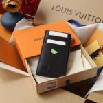 Louis Vuitton LV Unisex Coin Card Holder Taiga Cowhide Leather 4 Card Slots - Image 4