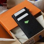 Louis Vuitton LV Unisex Coin Card Holder Taiga Cowhide Leather 4 Card Slots - Image 3