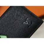 Louis Vuitton LV Unisex Coin Card Holder Taiga Cowhide Leather 4 Card Slots - Image 8