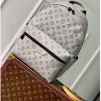 Louis Vuitton LV Unisex Discovery Backpack Anthracite Gray Calf Leather Cowhide Double Zip (4)