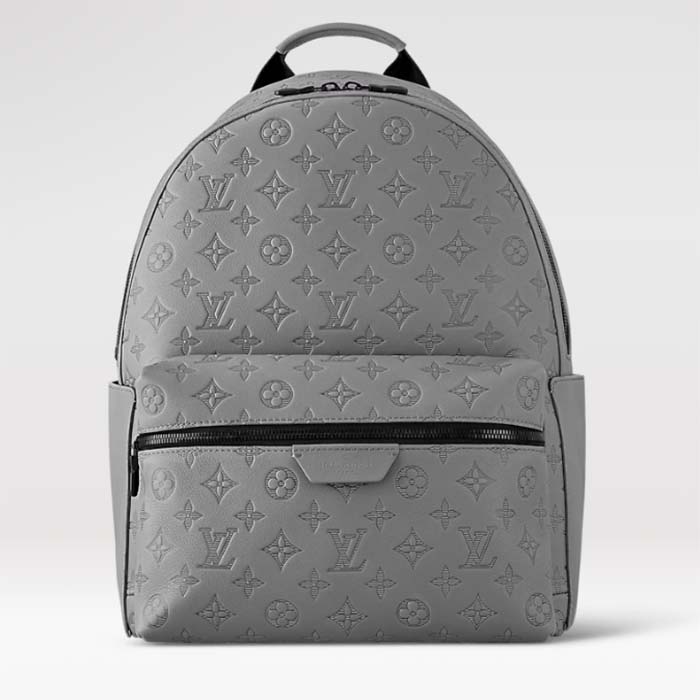 Louis Vuitton LV Unisex Discovery Backpack Anthracite Gray Calf Leather Cowhide Double Zip