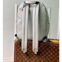 Louis Vuitton LV Unisex Discovery Backpack Anthracite Gray Calf Leather Cowhide Double Zip (4)