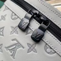 Louis Vuitton LV Unisex Discovery Backpack Anthracite Gray Calf Leather Cowhide Double Zip (4)