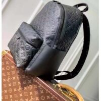 Louis Vuitton LV Unisex Discovery Backpack Black Calf Leather Cowhide Double Zip (4)