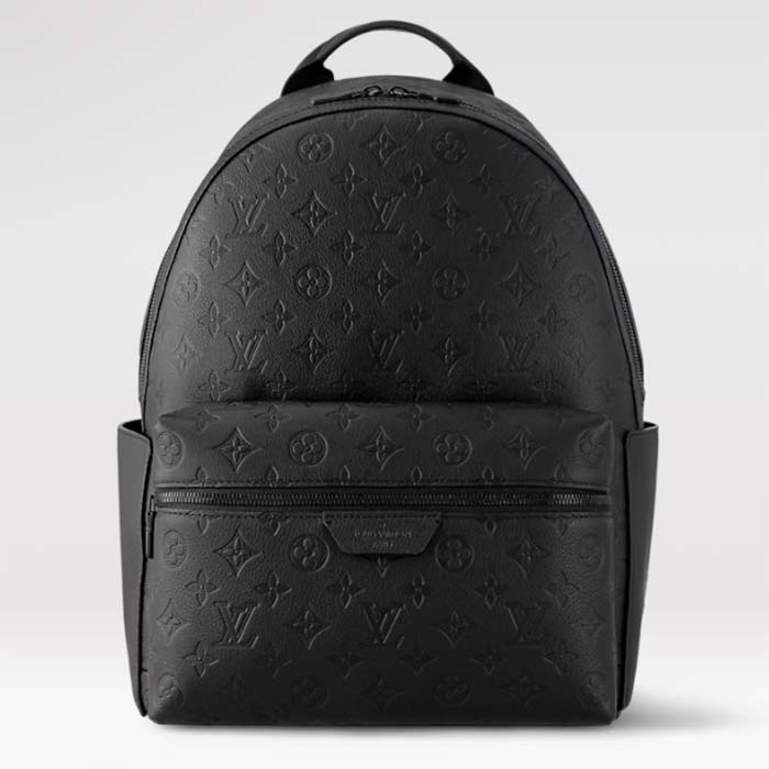 Louis Vuitton LV Unisex Discovery Backpack Black Calf Leather Cowhide Double Zip