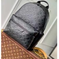 Louis Vuitton LV Unisex Discovery Backpack Black Calf Leather Cowhide Double Zip (4)