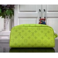 Louis Vuitton LV Unisex Dopp Kit Neon Yellow Monogram Coated Canvas Taiga Cowhide Leather (12)