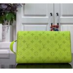 Louis Vuitton LV Unisex Dopp Kit Neon Yellow Monogram Coated Canvas Taiga Cowhide Leather - Image 4
