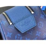 Louis Vuitton LV Unisex Dopp Kit Toilet Pouch Blue Taiga Cowhide Leather Monogram Coated Canvas - Image 7