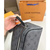 Louis Vuitton LV Unisex Dopp Kit Toilet Pouch Monogram Eclipse Coated Canvas (6)