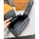 Louis Vuitton LV Unisex Dopp Kit Toilet Pouch Monogram Eclipse Coated Canvas - Image 8