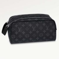 Louis Vuitton LV Unisex Dopp Kit Toilet Pouch Monogram Eclipse Coated Canvas (6)