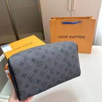 Louis Vuitton LV Unisex Dopp Kit Toilet Pouch Monogram Eclipse Coated Canvas (6)