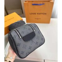 Louis Vuitton LV Unisex Dopp Kit Toilet Pouch Monogram Eclipse Coated Canvas (6)