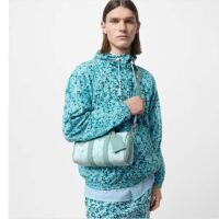 Louis Vuitton LV Unisex Keepall Bandoulière 25 Crystal Blue Monogram Aquagarden Coated Canvas (3)