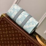 Louis Vuitton LV Unisex Keepall Bandoulière 25 Crystal Blue Monogram Aquagarden Coated Canvas - immagine 5