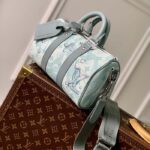 Louis Vuitton LV Unisex Keepall Bandoulière 25 Crystal Blue Monogram Aquagarden Coated Canvas - immagine 4