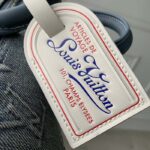 Louis Vuitton LV Unisex Keepall Bandoulière 25 Monogram Washed Denim Canvas Cowhide Leather - Image 7