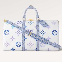 Louis Vuitton LV Unisex Keepall Bandoulière 45 Monogram Coated Canvas Textile Lining (10)