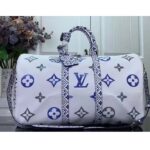 Louis Vuitton LV Unisex Keepall Bandoulière 45 Monogram Coated Canvas Textile Lining - Image 9