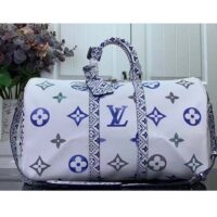 Louis Vuitton LV Unisex Keepall Bandoulière 45 Monogram Coated Canvas Textile Lining (10)