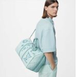 Louis Vuitton LV Unisex Keepall Bandoulière 50 Crystal Blue Monogram Aquagarden Coated Canvas – Image 13