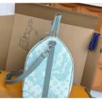 Louis Vuitton LV Unisex Keepall Bandoulière 50 Crystal Blue Monogram Aquagarden Coated Canvas – Image 8