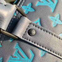 Louis Vuitton LV Unisex Keepall Bandoulière 50 Navy River Blue Calf Leather Cowhide (9)
