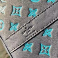 Louis Vuitton LV Unisex Keepall Bandoulière 50 Navy River Blue Calf Leather Cowhide (9)