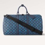 Louis Vuitton LV Unisex Keepall Bandoulière 50 Navy River Blau Kalbsleder Rindsleder